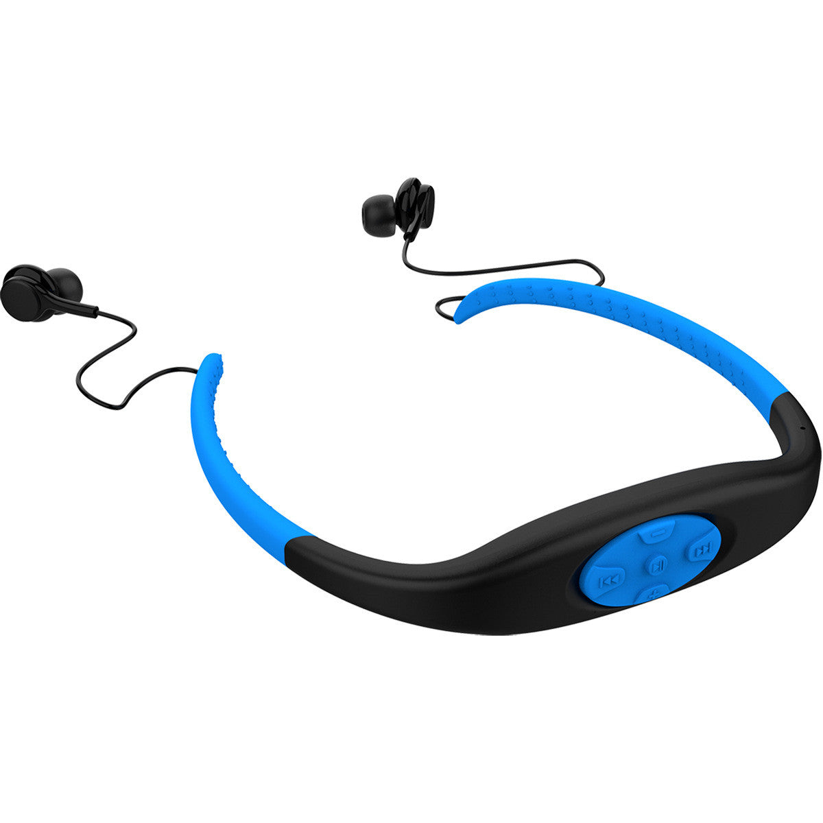 2in1 Bluetooth Wireless Earphone &MP3 Music Player 8G Headphone IPX8 Waterproof Swim Sport Neckband Stereo Headset with Mic Blue 0 - Tophatter Daily Deals