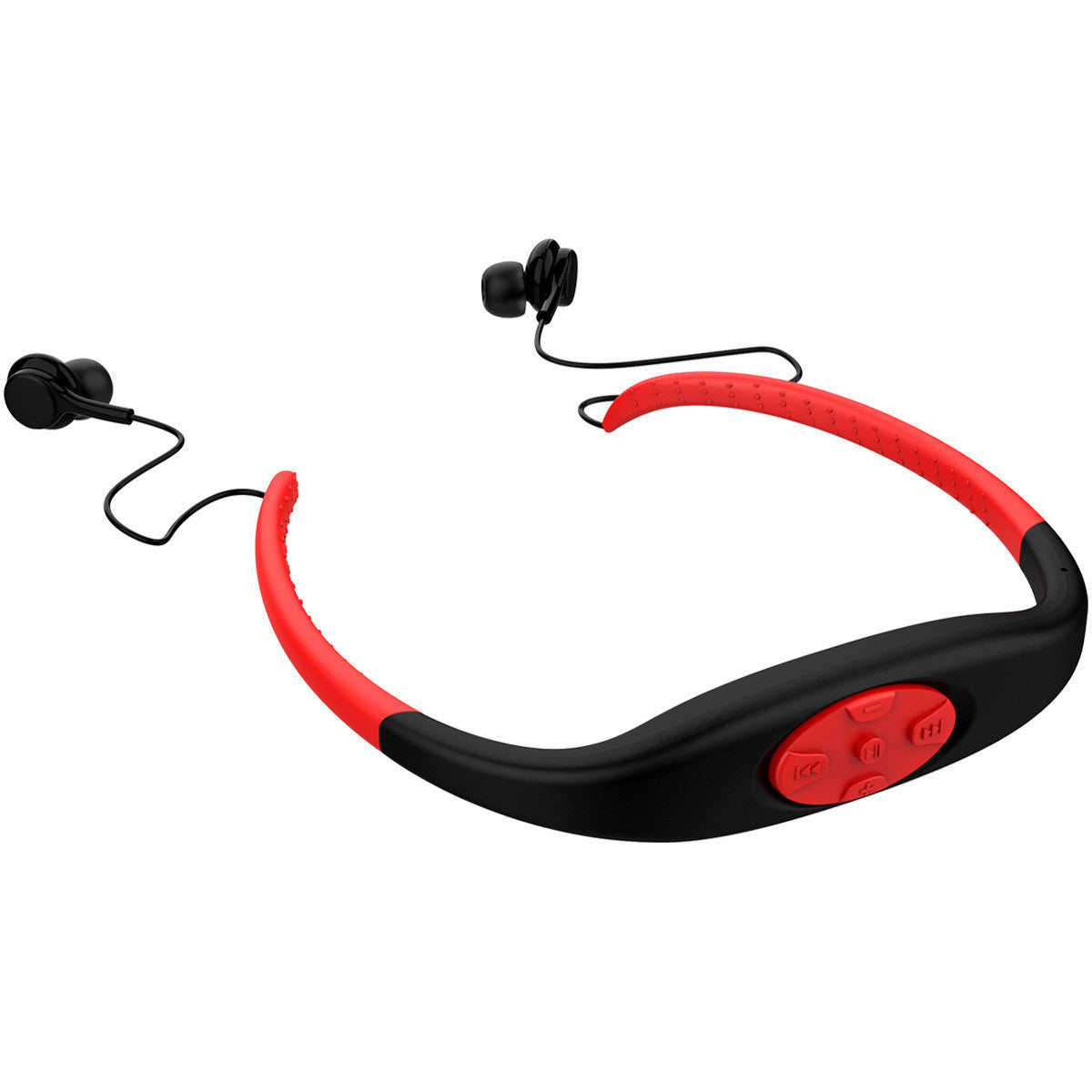 2in1 Bluetooth Wireless Earphone &MP3 Music Player 8G Headphone IPX8 Waterproof Swim Sport Neckband Stereo Headset with Mic Red 0 - Tophatter Daily Deals