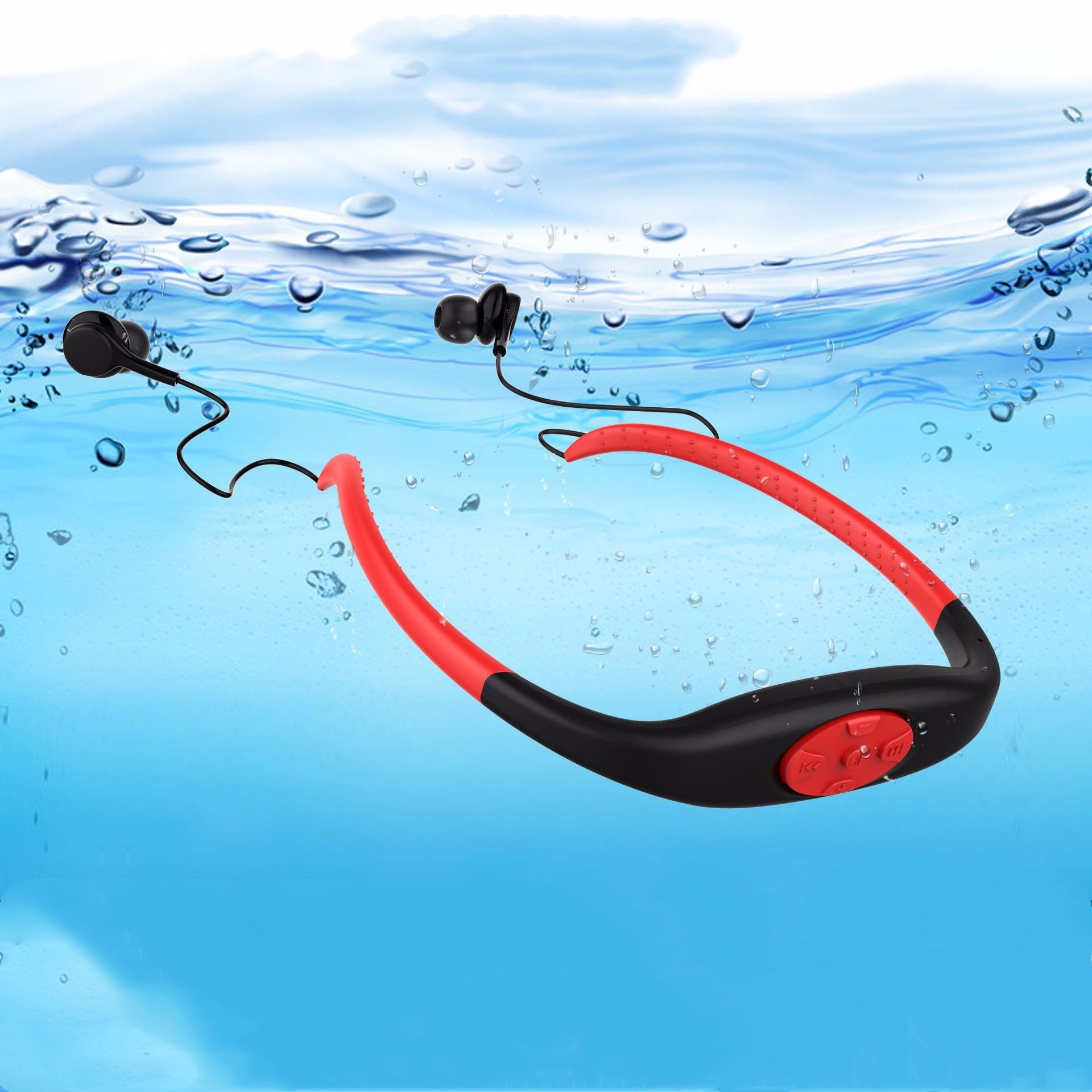 2in1 Bluetooth Wireless Earphone &MP3 Music Player 8G Headphone IPX8 Waterproof Swim Sport Neckband Stereo Headset with Mic 0 - Tophatter Daily Deals