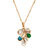 12 water drop birthstone gemstone necklace tricolor Rose Gold 7 - Tophatter Daily Deals