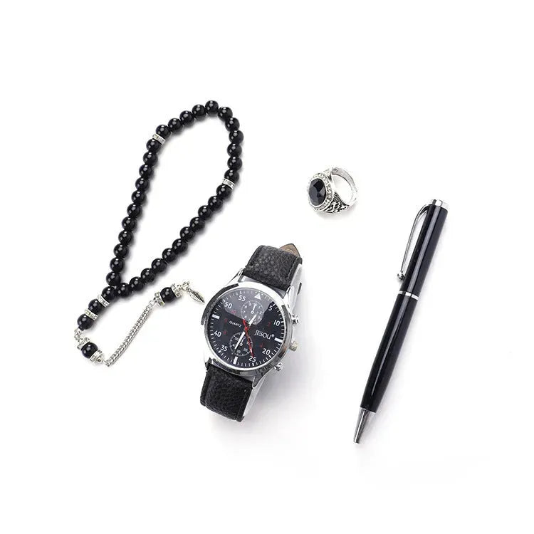 Set Boutique Gift Set Ring Rosary Quartz Watch Pen Bracelets - Tophatter Daily Deals