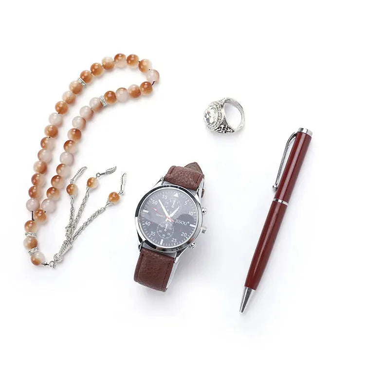 Set Boutique Gift Set Ring Rosary Quartz Watch Pen Bracelets - Tophatter Daily Deals