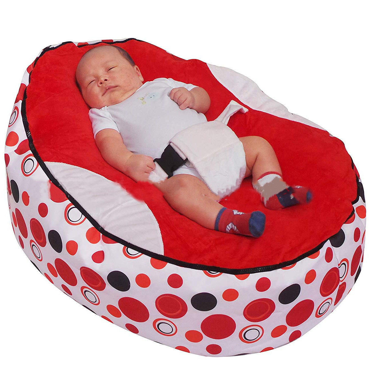 Baby Bed Lazy Sofa Bean Bag Chair Big red No filler 0 - Tophatter Daily Deals