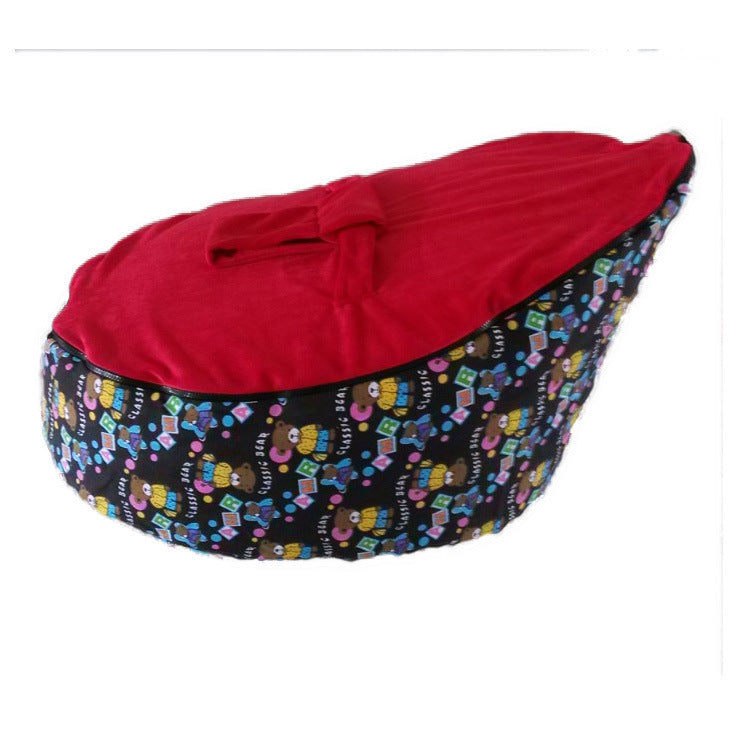 Baby Bed Lazy Sofa Bean Bag Chair Red 1 No filler 0 - Tophatter Daily Deals