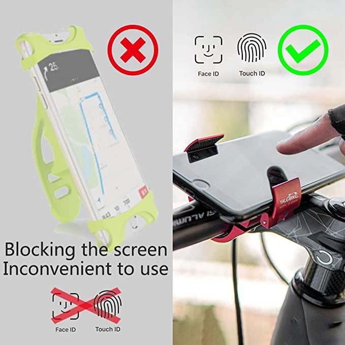 Bike Phone Mount Folding Motorcycle Phone Holder Aluminum Universal Cell Phone Bicycle Stand 0 - Tophatter Daily Deals