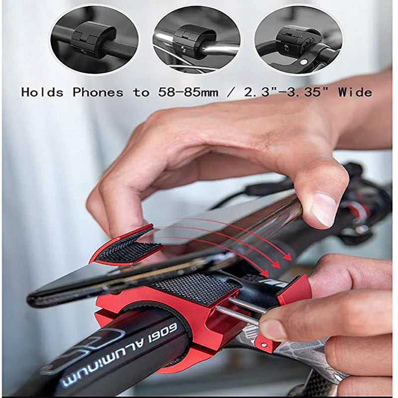 Bike Phone Mount Folding Motorcycle Phone Holder Aluminum Universal Cell Phone Bicycle Stand 0 - Tophatter Daily Deals