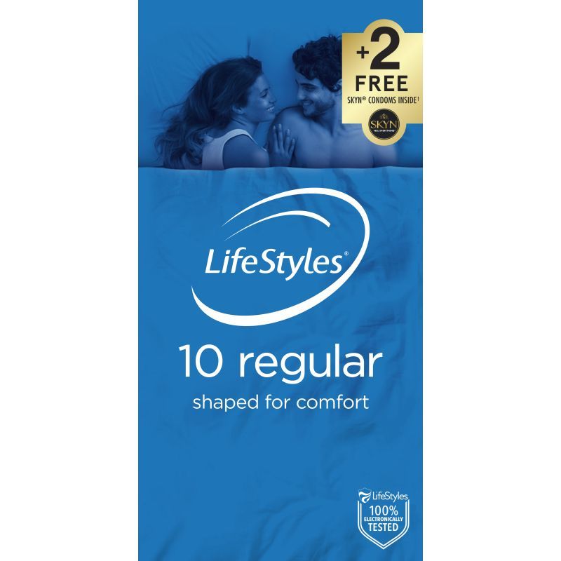 LifeStyles Regular – Easy-Fit Lubricated Latex Condoms 54mm 10 Pack > Essentials > Condoms - Tophatter Daily Deals