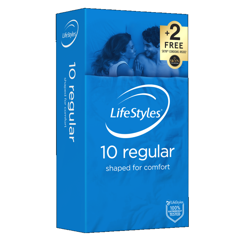 LifeStyles Regular – Easy-Fit Lubricated Latex Condoms 54mm 10 Pack > Essentials > Condoms - Tophatter Daily Deals