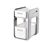 2 Tier Kitchen Storage Rack Cabinet Storage Box Convenient White Large B 0 - Tophatter Daily Deals