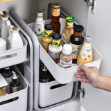 2 Tier Kitchen Storage Rack Cabinet Storage Box Convenient 0 - Tophatter Daily Deals
