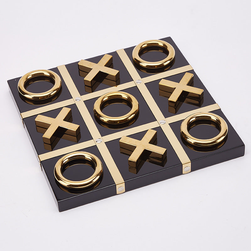 Modern Metal Tic Tac Toe Decor Black 0 - Tophatter Daily Deals
