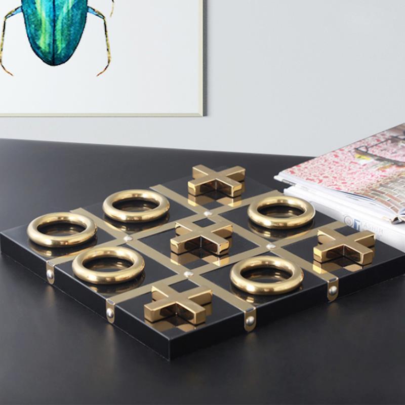 Modern Metal Tic Tac Toe Decor 0 - Tophatter Daily Deals