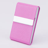 Business Fashion Male Stainless Steel Thick Cigarette Case Anti-pressure Sticker PU Office Gift Box Pink 0 - Tophatter Daily Deals
