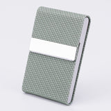 Business Fashion Male Stainless Steel Thick Cigarette Case Anti-pressure Sticker PU Office Gift Box Light green D 0 - Tophatter Daily Deals