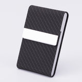 Business Fashion Male Stainless Steel Thick Cigarette Case Anti-pressure Sticker PU Office Gift Box Black A 0 - Tophatter Daily Deals