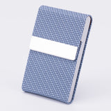 Business Fashion Male Stainless Steel Thick Cigarette Case Anti-pressure Sticker PU Office Gift Box Blue C 0 - Tophatter Daily Deals