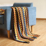Bohemian Sofa Blanket Cross Border Knitting Blanket Office Nap Blanket Air Conditioning Blanket Coffee 0 - Tophatter Daily Deals