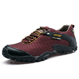 Breathable Outdoor Sports Men's Shoes Korean Version Of The Trend Of Casual Mesh Hiking Shoes Men's Large Size Shoes 0 - Tophatter Daily Deals
