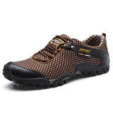 Breathable Outdoor Sports Men's Shoes Korean Version Of The Trend Of Casual Mesh Hiking Shoes Men's Large Size Shoes 0 - Tophatter Daily Deals