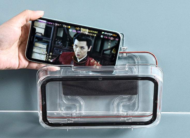 BathroomMobile Phone Box WaterproofStand Toilet Storage Artifact Toilet Bath Rack Kitchen Chase Drama Watching TV 0 - Tophatter Daily Deals