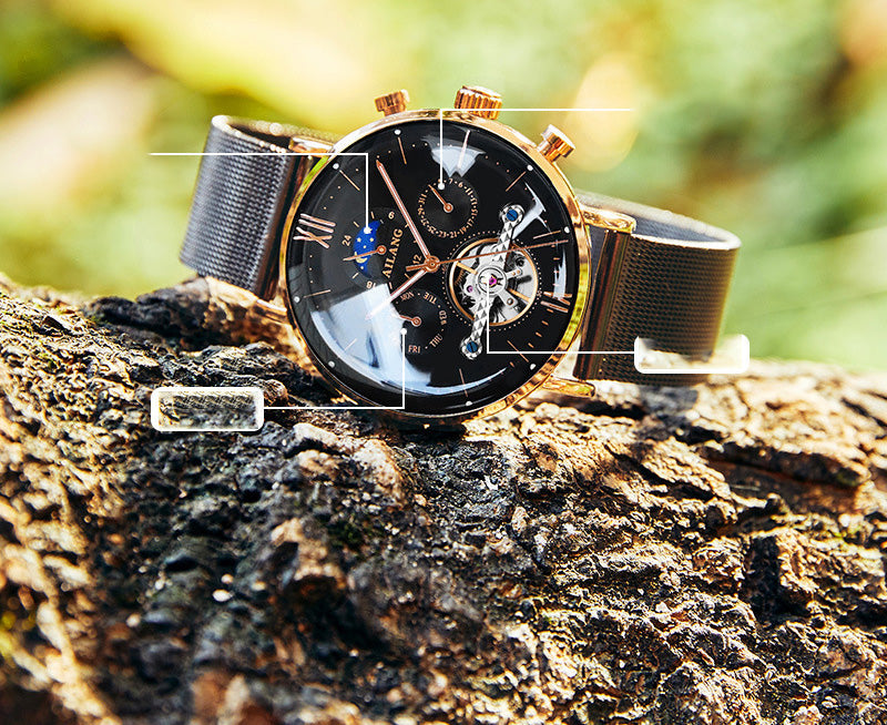 Ailang Multi Function Automatic Mechanical Watch Men''s Watch 0 - Tophatter Daily Deals