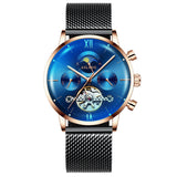 Ailang Multi Function Automatic Mechanical Watch Men''s Watch Rose shell blue surface 0 - Tophatter Daily Deals