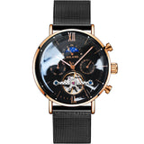 Ailang Multi Function Automatic Mechanical Watch Men''s Watch Rose shell black surface 0 - Tophatter Daily Deals