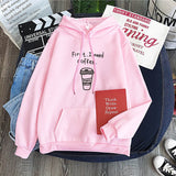 Oversized Cozy Womens Hoodie - Coffee Graphic Print, Fleece Pink 3D Changing Face Moving Picture Frame - Tophatter Daily Deals