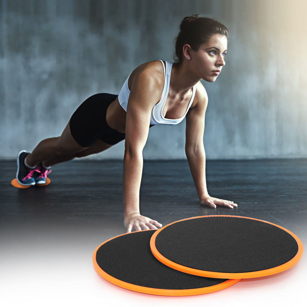 1 Pair Abdominal Core Training Exercise Equipment Fitness Glide Plate Sports Sliding Disc Body Exercises Training Slide Pad 0 - Tophatter Daily Deals