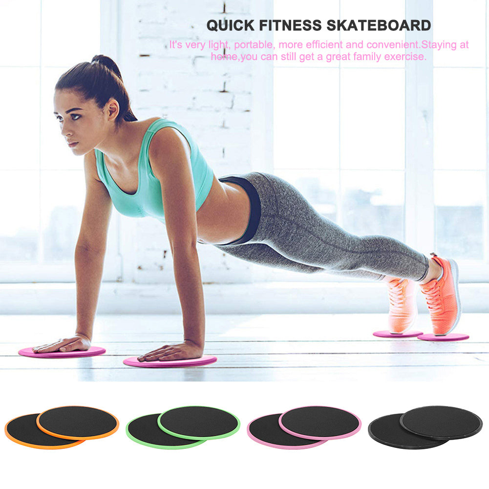 1 Pair Abdominal Core Training Exercise Equipment Fitness Glide Plate Sports Sliding Disc Body Exercises Training Slide Pad 0 - Tophatter Daily Deals