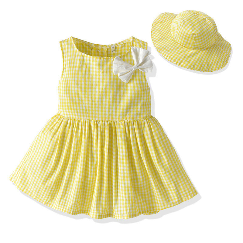 Boys' Short-Sleeved Shirt And Shorts, Girls' Dresses And Sun Hats Golden 0 - Tophatter Daily Deals