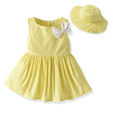 Boys' Short-Sleeved Shirt And Shorts, Girls' Dresses And Sun Hats Golden 0 - Tophatter Daily Deals