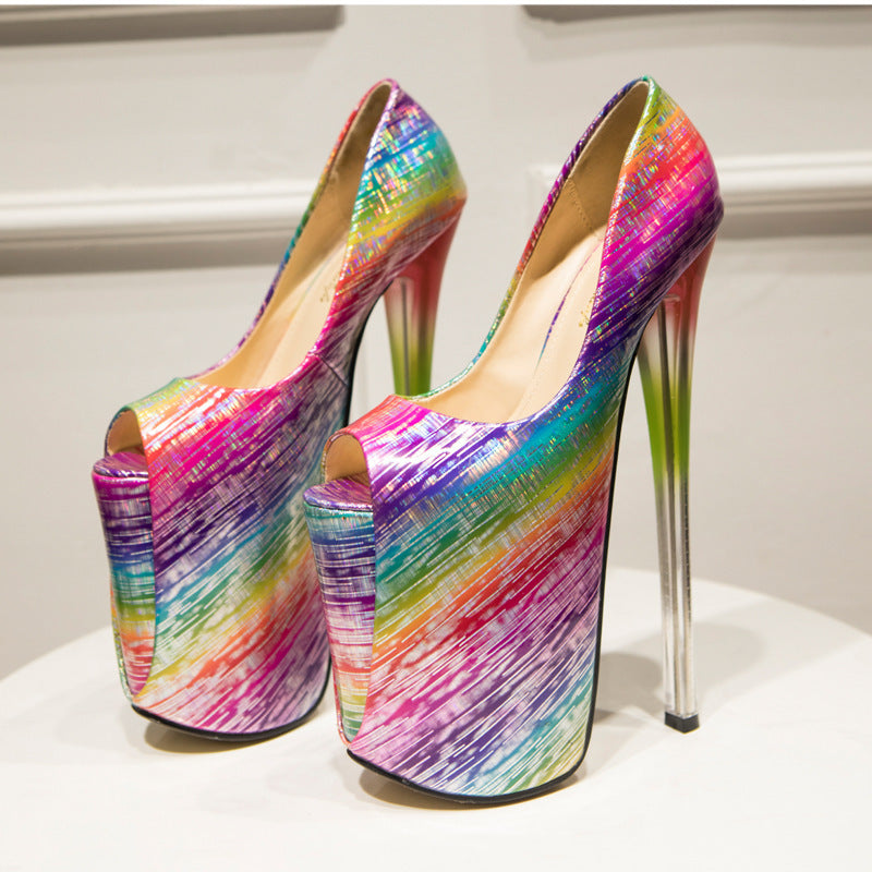A Large Size 34-47 High Heel Shoes With Thin Heel And 22Cm Fish Mouth 0 - Tophatter Daily Deals
