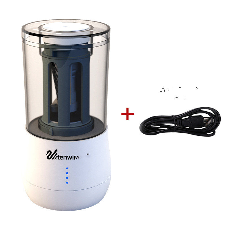 Astronomy Sketch Charcoal Pencil Sharpener Electric Pencil White USB 0 - Tophatter Daily Deals