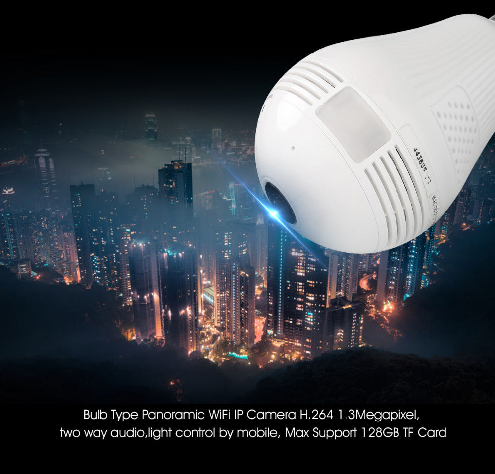 Bulb Camera Lcsee Cctv Security Ip Wireles VR 360 Cameras 0 - Tophatter Daily Deals