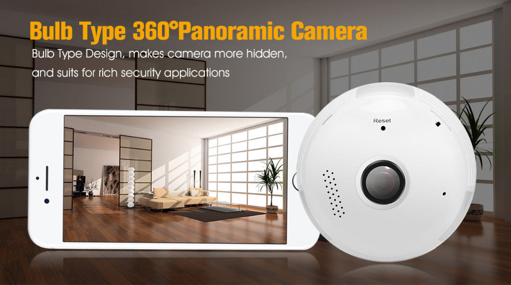 Bulb Camera Lcsee Cctv Security Ip Wireles VR 360 Cameras 0 - Tophatter Daily Deals