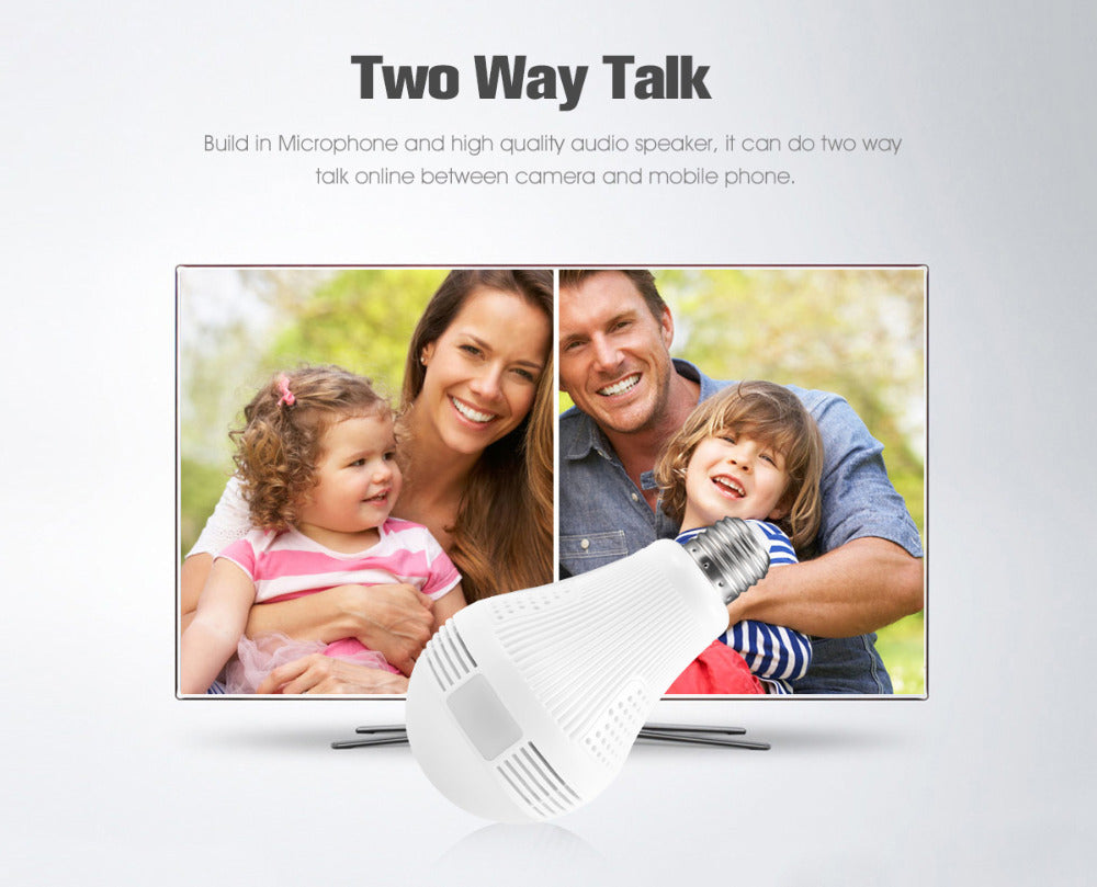 Bulb Camera Lcsee Cctv Security Ip Wireles VR 360 Cameras 0 - Tophatter Daily Deals