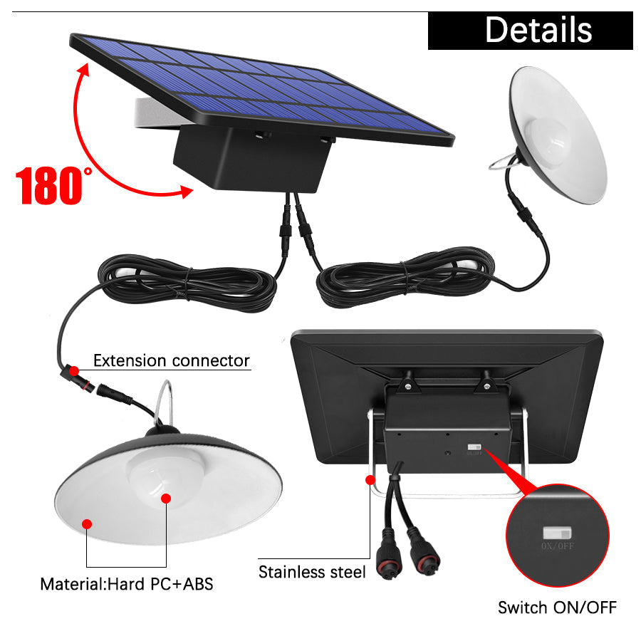 16LED solar chandelier 0 - Tophatter Daily Deals