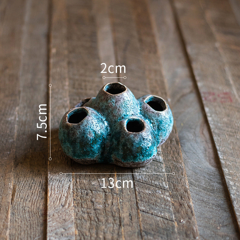 Barnacle Vase Flower Pot Porous Barnacle Bottle A 0 - Tophatter Daily Deals