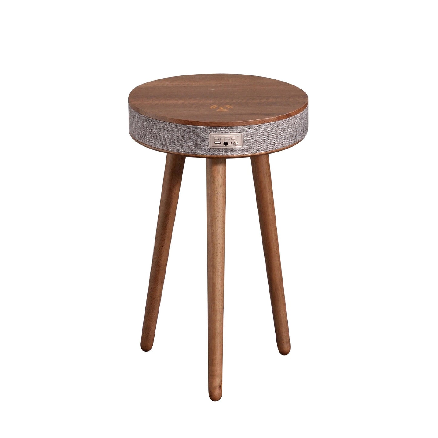 Bluetooth Speaker Small Coffee Table Wireless Charging Creative Small Round Table Walnut U.S. regulations 0 - Tophatter Daily Deals