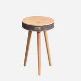 Bluetooth Speaker Small Coffee Table Wireless Charging Creative Small Round Table White wax 0 - Tophatter Daily Deals