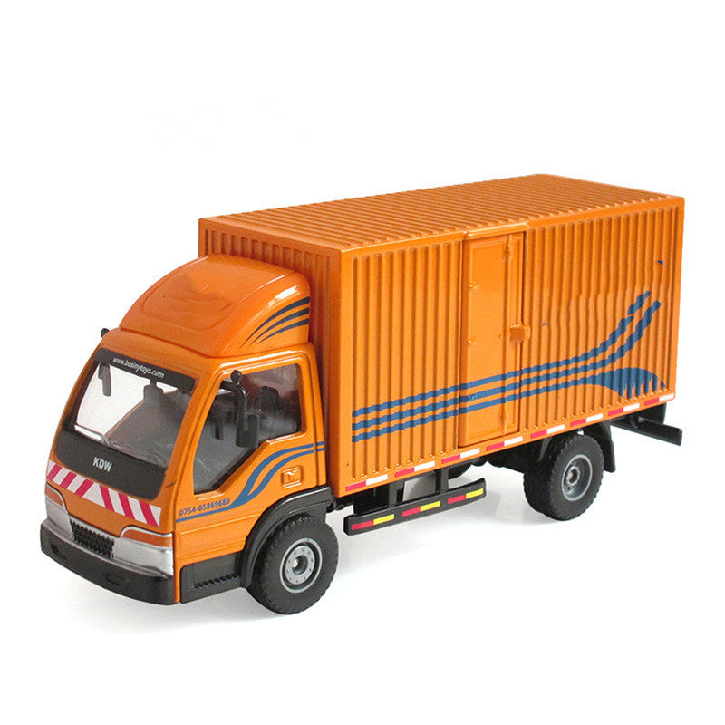 Alloy Simulation Van Truck Model Engineering Transport Vehicle Toy Yellow 0 - Tophatter Daily Deals