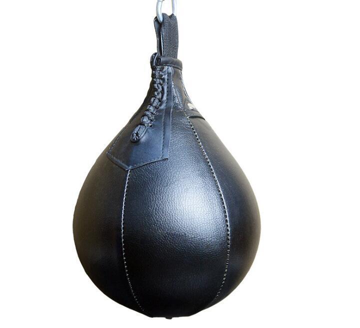 Boxing Speed Ball Frame Fitness Boxing Vent Ball Adult Hanging Sanda Punching Bag Pear Ball Pear shaped black 0 - Tophatter Daily Deals