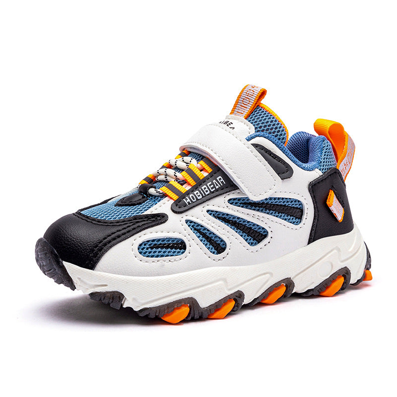 Blue & yellow toddler Boys sport shoes all season new leisure small white shoes Blue 0 - Tophatter Daily Deals