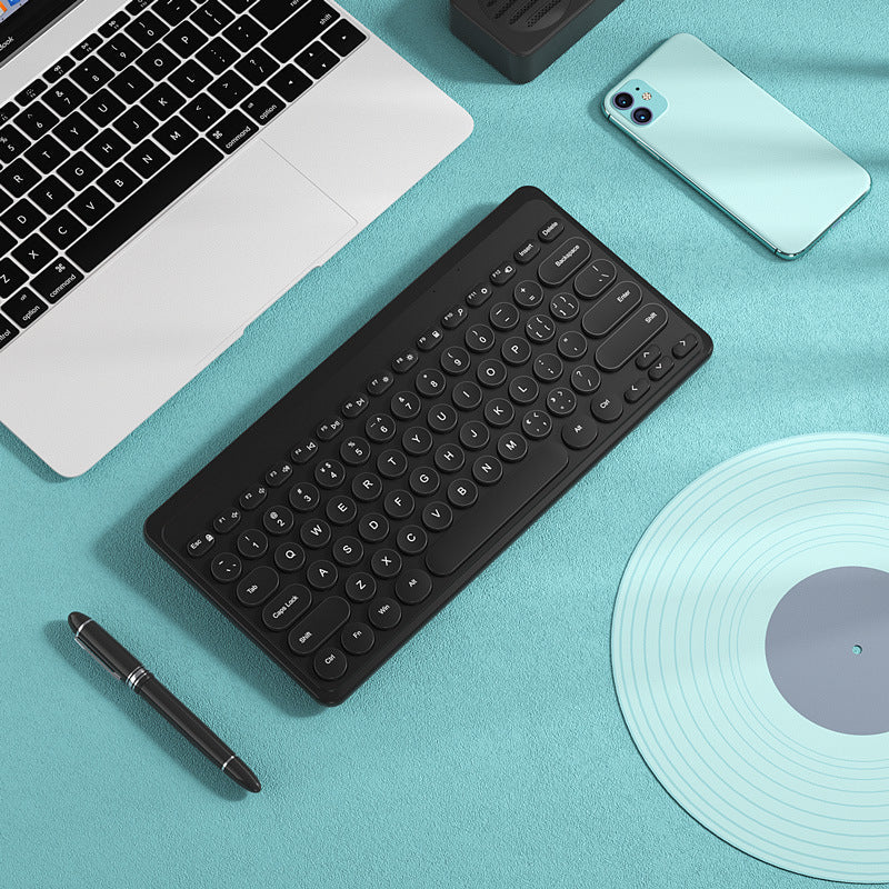 Bow Notebook Wireless Keyboard Mute USB Black 0 - Tophatter Daily Deals