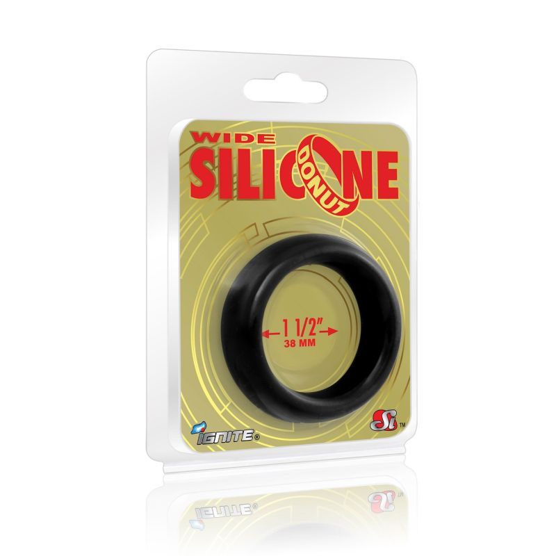 Wide Donut Black Cock Ring 38mm > Cock Ring > Single - Tophatter Daily Deals