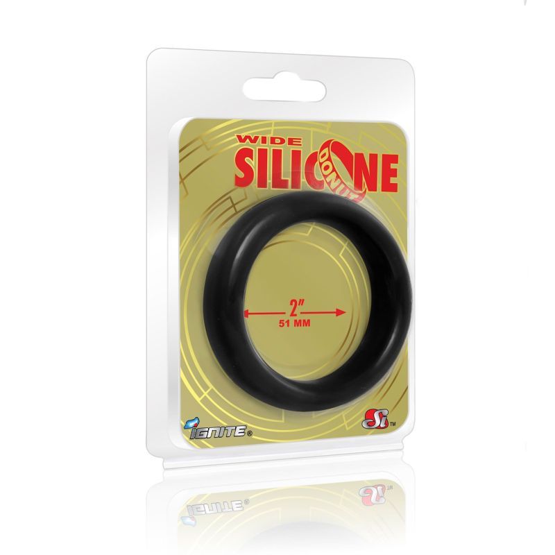 Wide Donut Black Cock Ring 51mm > Cock Ring > Single - Tophatter Daily Deals
