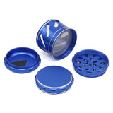 Aluminum Alloy Smoke Grinder 63MM4 Layer Cut-out Side Hole Open Window Metal Grinder 0 - Tophatter Daily Deals
