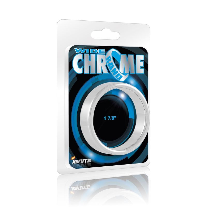 Wide Band Chrome Cock Ring 48mm with 15mm Band Width > Cock Ring > Metal - Tophatter Daily Deals