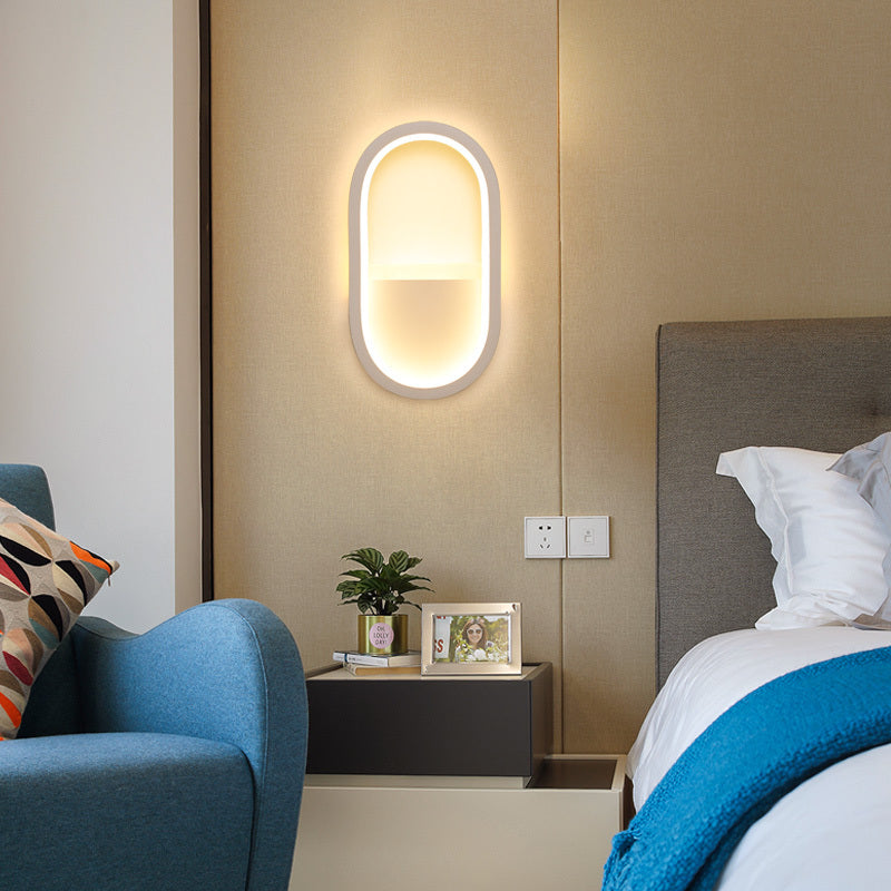 Bedside wall lamp Scandinavian modern simple creative light luxury living room bedroom stairs balcony aisle reading wall lamp 0 - Tophatter Daily Deals